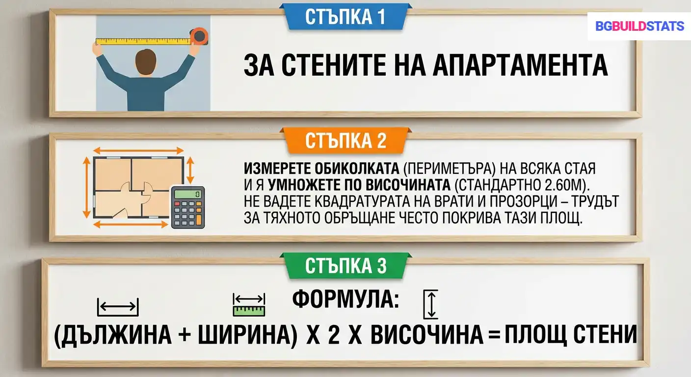 Измерване на стени - визуално ръководство